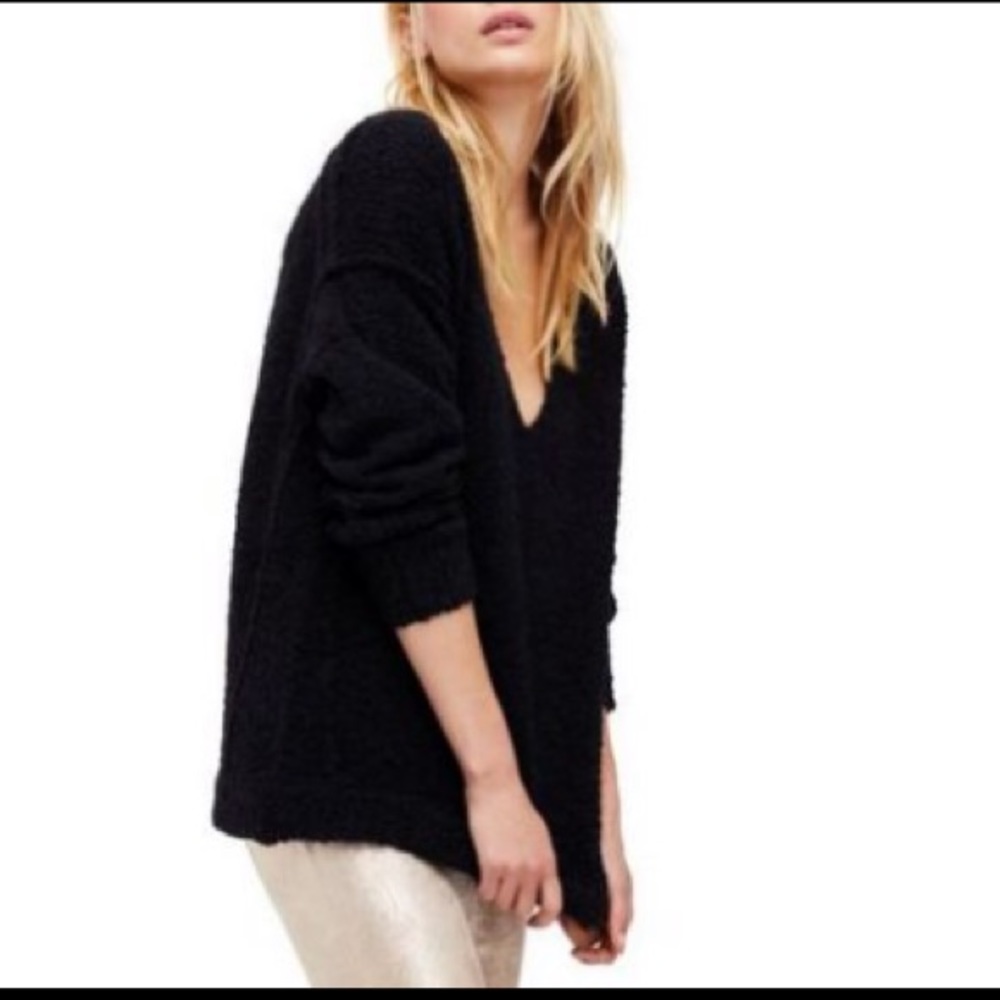 Free People oversized black sweater